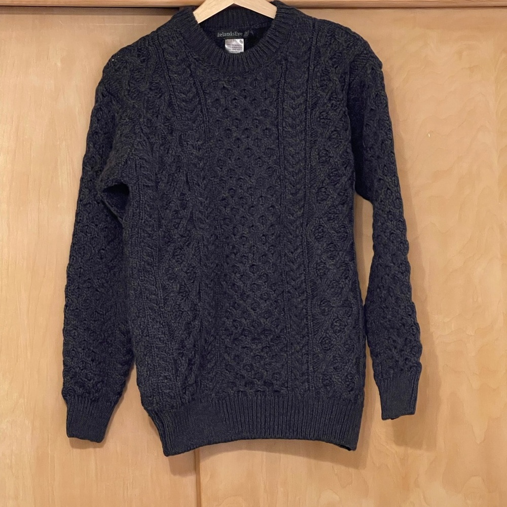 Men's Navy Cable Knit Sweater